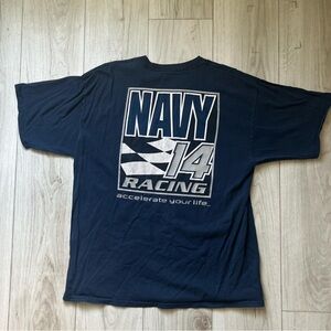 Navy Racing Men's Blue T-Shirt